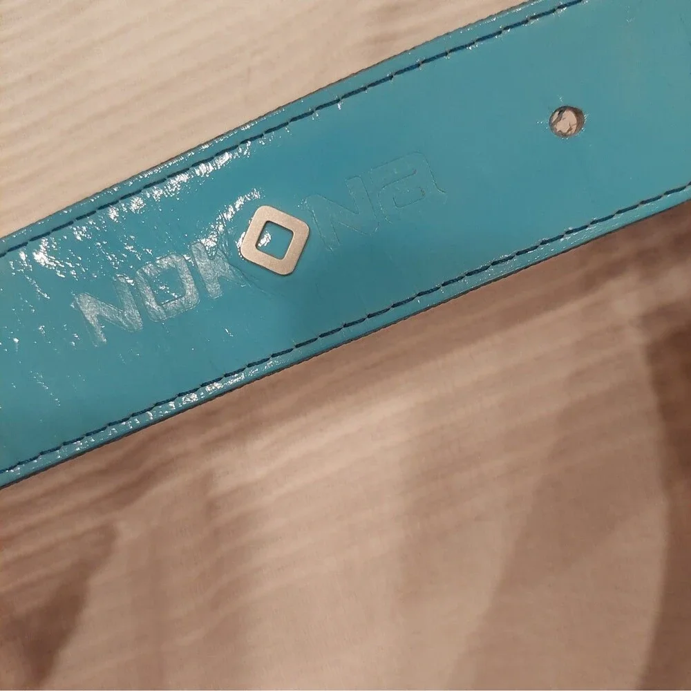 Nokona ShowBelt Custom Leather Baseball Belt Powder Blue Size 34 (Fixed Loop #23